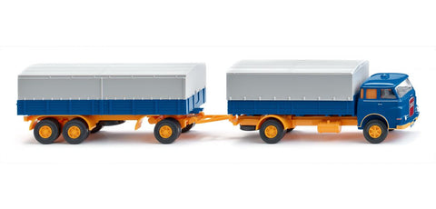 17041604 - Platform Trailer Truck - MAN Pausbacke (HO Scale)
