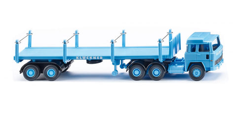 17051846 - Magirus 235 D Stanchion Trailer Truck - Klöckner Logo (HO Scale)