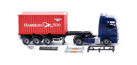 17052348 - MAN TGX Euro 6 Container Semi Truck (NG) - Hamburg Süd Logo (HO Scale)