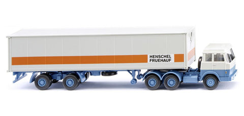 17052705 - Hanomag Henschel Container Semi Trailer - Fruehauf Logo (HO Scale)