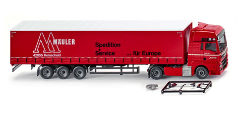 17053707 - MAN TGX Euro 6 Curtain Sided Semi Truck - Mäuler Logo (HO Scale)