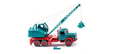 17066204 - Magirus/Fuchs Crane Truck - Water Blue (HO Scale)