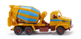 17068207 - Volvo N10 Concrete Mixer - Maize Yellow/Light Blue (HO Scale)