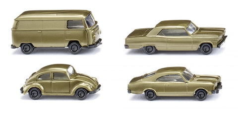 17091006 - 3 Cars + 1 Minibus - 50 Years Gold Edition (N Scale)