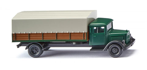 17094307 - Mercedes Benz L 2500 Flatbed Truck - Pine Green (N Scale)