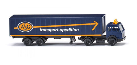 17095003 - Mercedes Benz Container Tractor Trailer - ASG Logo (N Scale)