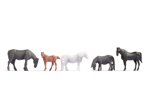 Noch 18215 - Hobby Figures - Horses (HO Scale)