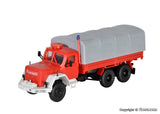 Kibri - 18264 - Fire Brigade MAGIRUS Jupiter with Platform and Tarpaulin Kit (HO Scale)