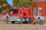 Kibri - 18268 - Fire Brigade MB ACTROS with Skip Loader Kit (HO Scale)