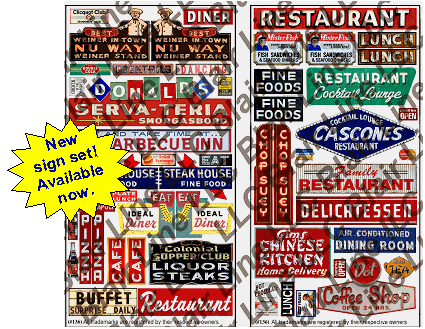 184-36 - Restaurant & Cafe Signs (N Scale)