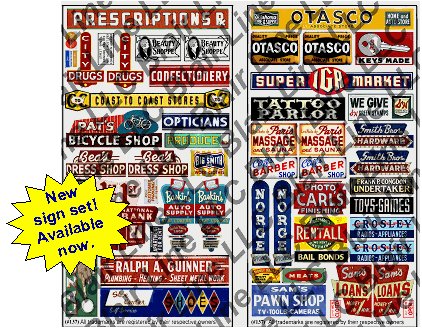 184-37 - Storefront Signs #4 (N Scale)