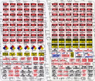 184-52 - Sign - Safety, Warning & Misc (N Scale)