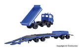 Kibri - 18458 - THW MB Tipper with Flat Bed Trailer Kit (HO Scale)