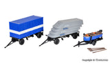 Kibri - 18471 - THW Trailer Set Water and Oil Kit **Discontinued** (HO Scale)