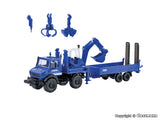 Kibri - 18478 - THW UNIMOG with Excavator and Trailer Kit (HO Scale)