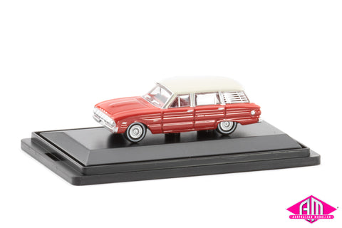 Road Ragers - 1962 XL Falcon Wagon Woomera Red / Merino White Roof