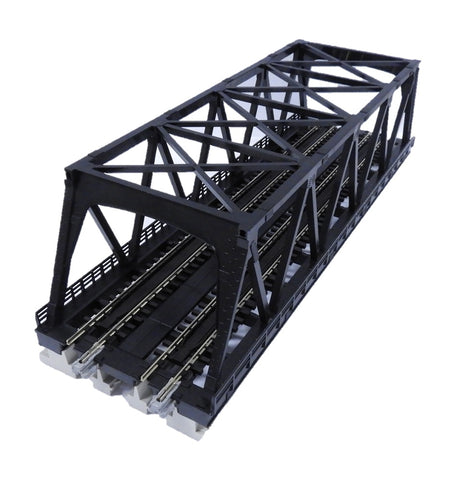 KA20-438 - Unitrack Double Truss Bridge - Black (N Scale)