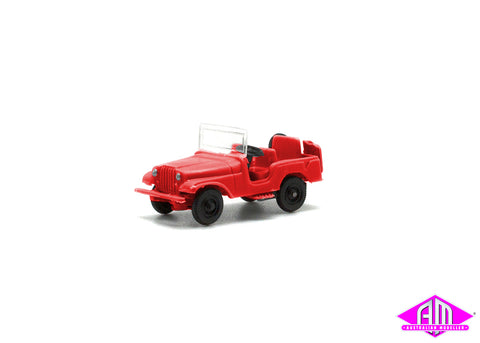 Jeep Red HO Scale