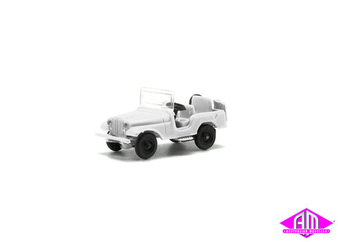 Jeep White HO Scale