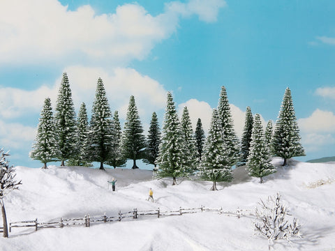 Noch 24680 - Snowy Fir Trees 8pc (10-14cm)