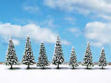 Noch 25087 - Snowy Fir Trees 7pc (8 - 12cm)