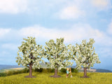 Noch 25511 - Fruit Trees - White Blossom 3pc (4.5cm) (N Scale)