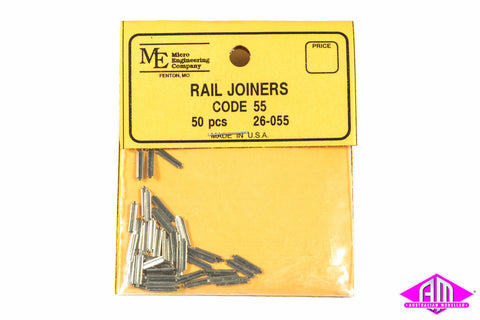 Micro Engineering - 26-055 - Rail Joiners - Code 55 - 50pc