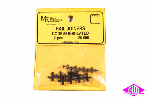 Micro Engineering - 26-056 - Rail Joiners - Insulated - Code 55 - 12pc
