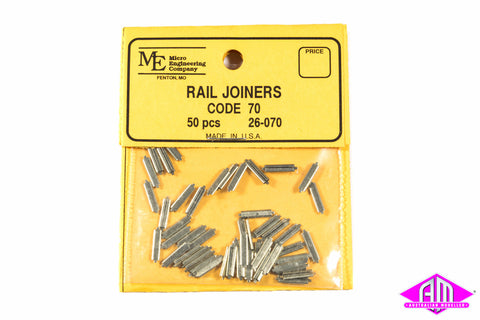 Micro Engineering - 26-070 - Rail Joiners - Code 70 - 50pc