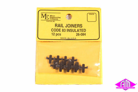 Micro Engineering - 26-084 - Rail Joiners - Insulated - Code 83 - 12pc