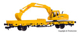 Kibri - 26250 - Low Side Car with ATLAS Excavator GleisBau - Finished Model (HO Scale)