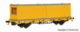 Kibri - 26268 - Low Side Car with 2 Containers GleisBau - Finished Model (HO Scale)