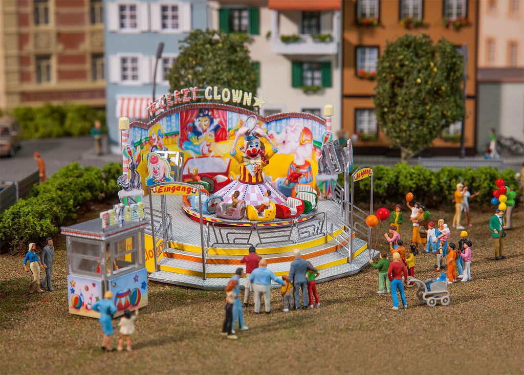 Faller Model Rides Faller - 272-140424 - Carnival Rides - Crazy Clown Attraction (HO Scal ...