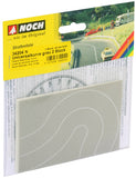 Noch 34204 - Federal Road Curve Grey 2pc 4cm (N Scale)