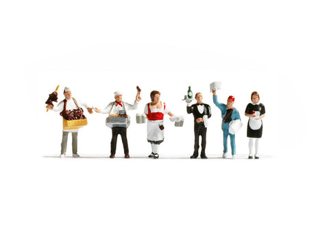 Noch 36070 - Figure Set - Service Staff (N Scale) (Discontinued)