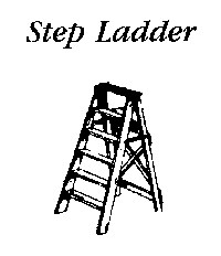 361-554 - Step Ladder - Brown (HO Scale)