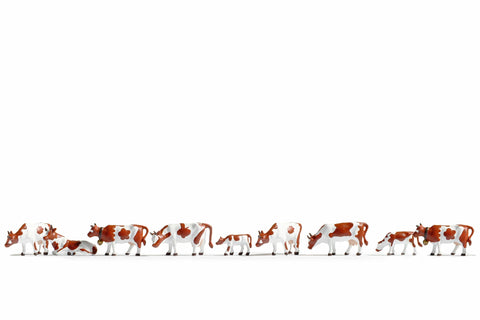 Noch 36723 - Cows - Brown/White (N Scale)