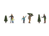 Noch 36927 - Figure Set - Selling Christmas Trees (N Scale)