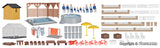 38100 - Around The House Deco Set (HO Scale)