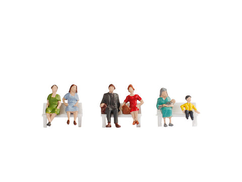 Noch 38131 - Hobby Figures - Sitting People (Without Benches) (N Scale)