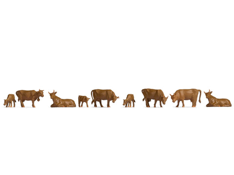 Noch 38216 - Figure Set - Brown Cows (N Scale)