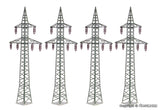 Kibri - 38533 - Deco-Set Power Pole Kit - 4pc (HO Scale)