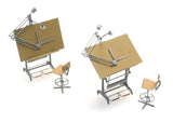 Artitec - Architects Desk & Chairs - 2pc (HO Scale)