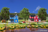 Kibri - 38840 - Swedish House Kit - Red (HO Scale)