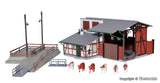 Kibri - 39096 - Stable Kit with Cattle-Loading (HO Scale)