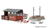 Kibri - 39096 - Stable Kit with Cattle-Loading (HO Scale)