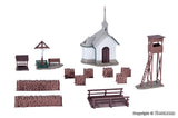 Kibri - 39780 - Chapel with Accessories in Hirschbichl Kit (HO Scale)