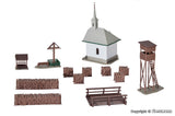 Kibri - 39780 - Chapel with Accessories in Hirschbichl Kit (HO Scale)