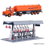 39834 - MIRO Filling Station Kit With Scania Tanker Truck (HO Scale)