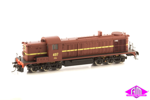 NSWGR 40 Class, Tuscan Red Type 3 - 4017 - Non Sound - Weathered